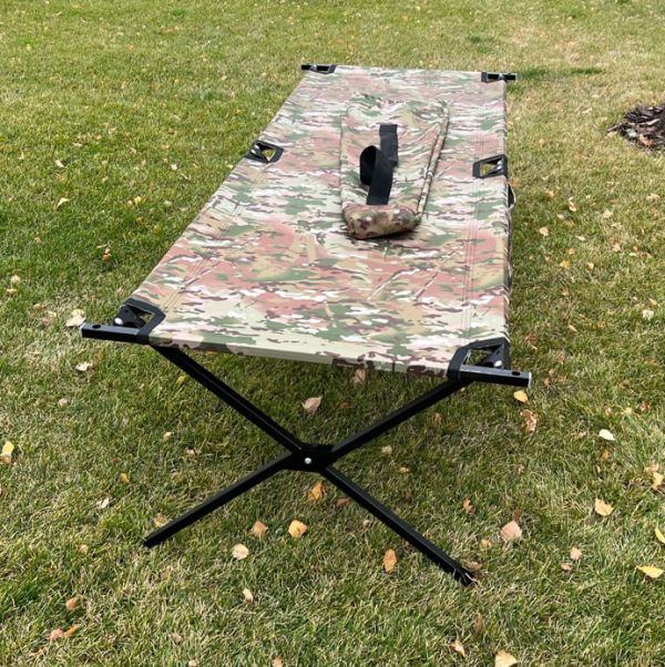 Folding army size 206x72 cm bad with pocket and cover Multicam / Pixel