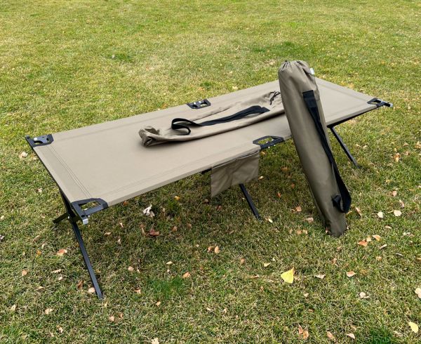 Folding army bad size 206x72 cm with pocket and cover Olive