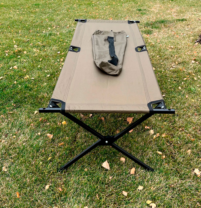 NATO Folding Camping Bed, łóżko polowe wojskowe, składane łóżko NATO, łóżko armijne, łóżko do namiotu